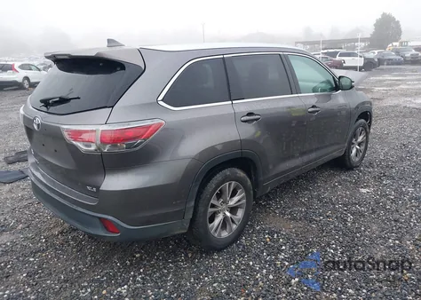 2014 Toyota Highlander Xle V6 from USA, damaged, VIN 5TDKKRFH3ES026701